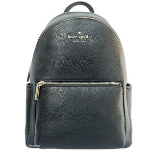 Kate Spade Leila Pebbled Leather Medium Dome Backpack Black K8155